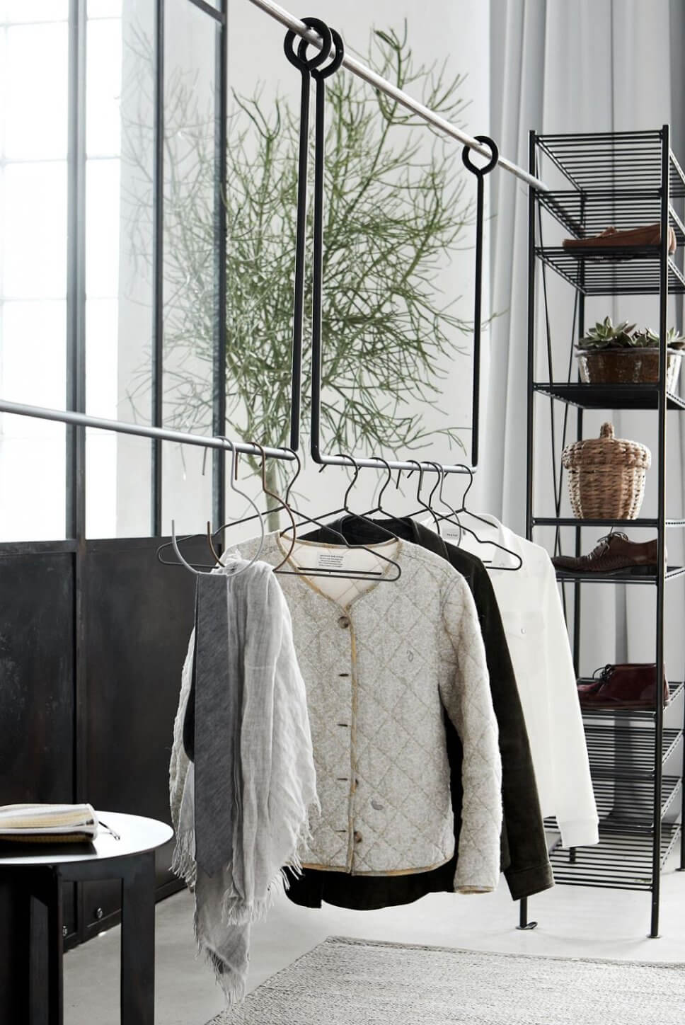 Stahlgarderobe im Industrieloft