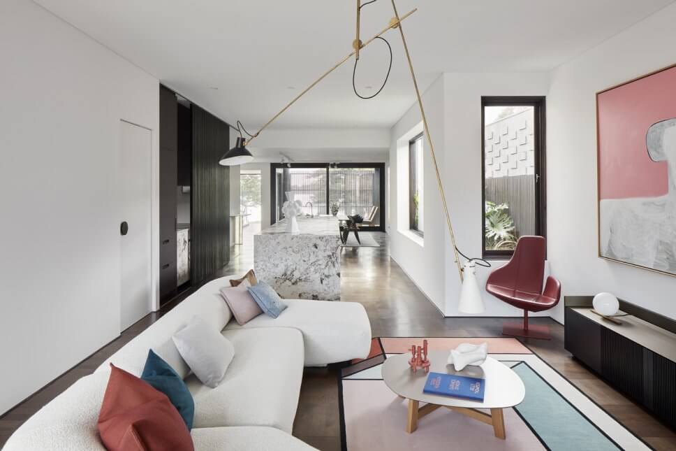 Modern eingerichtetes Wohnzimmer