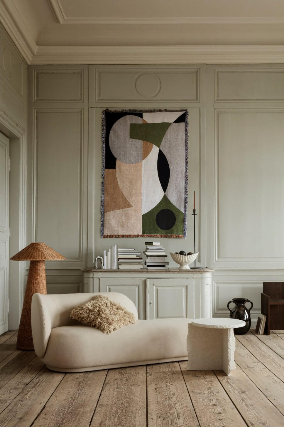 Skandinavisch gemütlich eingerichtetes Wohnzimmer