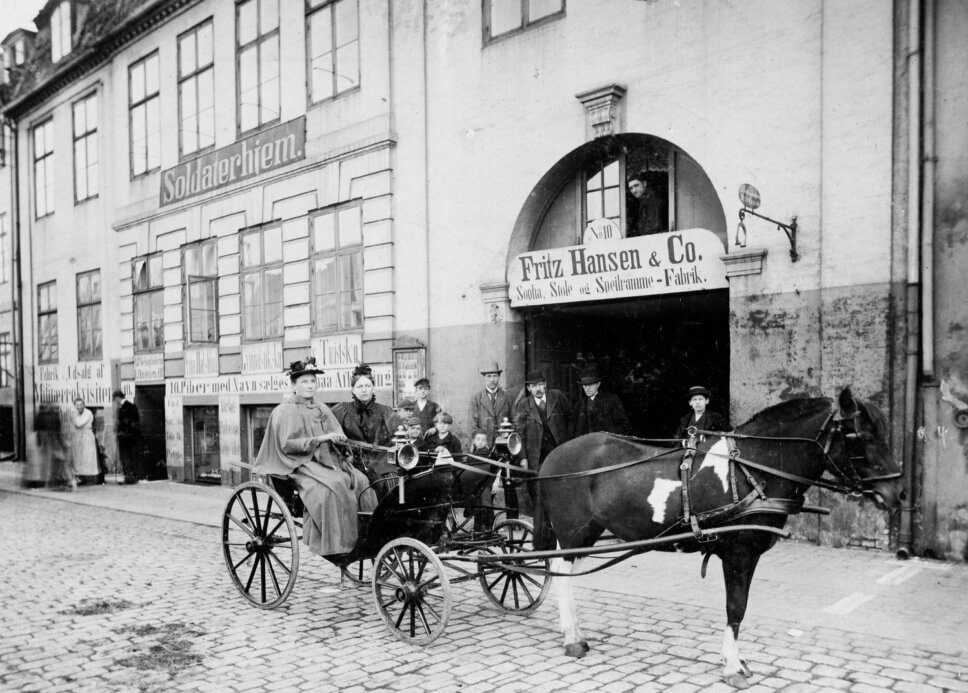 Möbelfabrik im Jahr 1895 in Kopenhagen